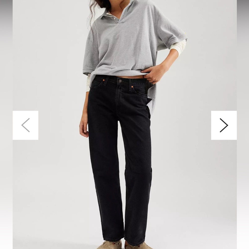 Levi’s Dad Jean Black Denim Mid to High Rise Loose Baggy Jean